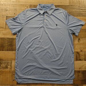 Ralph Lauren Polo Golf Blue Performance Polo Shirt Men's Size XL